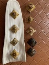 Officer Pips Quantity Of Nine . 2 In Bronze 7 Various. Excellent Condition