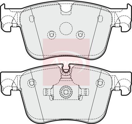 Brake pad set - brake, fits