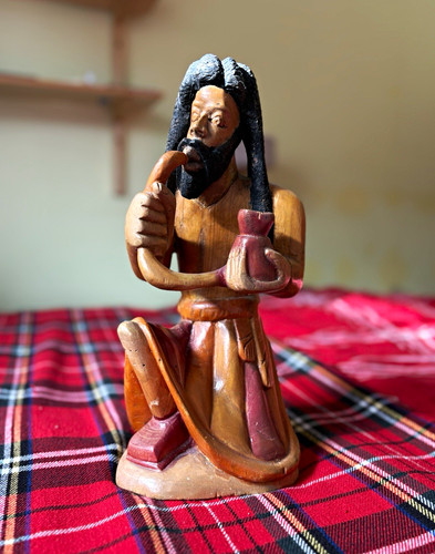 Vtg 90s hand carved - hand-carved, painted