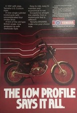 YAMAHA SR250SE ORIGINAL 1981 COLOUR ADVERTISEMENT 25.5cm x 18cm