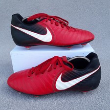 Nike Mens Football Boots UK 8 Tiempo Rio IV SG Adult Red Black Shoes EUR 42.5