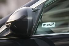 2 x OBD PORT DISABLED WINDOW