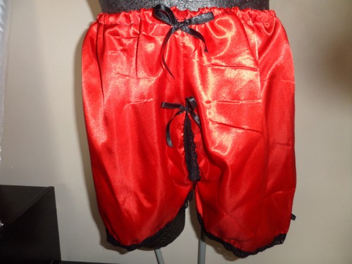 Adult baby sissy red - red, satin
