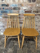 Pair Mid Century Spindle Back