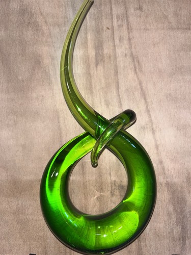 Green vintage murano abstract - green,