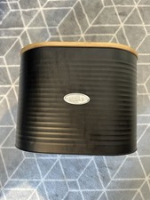 Dunelm Black Bread Bin Metal