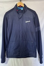 Men’s BUNKER MENTALITY Blue Long Sleeved Padded Windcheater Golf Jacket. Size L.