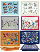 Wooden Soft Padded Cushioned Bean Bag Laptop tray Food Children Kids Lap Dinner