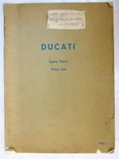 DUCATI All Models Motorcycle Spare Parts Price List 1963