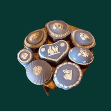 Wedgwood Jasperware Stamped Trinket Collection Job lot 8x pcs