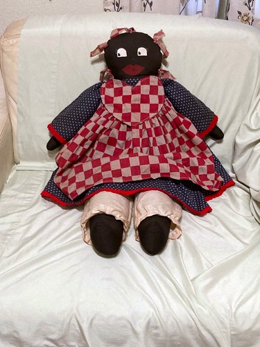 Large vintage folk art - large, black