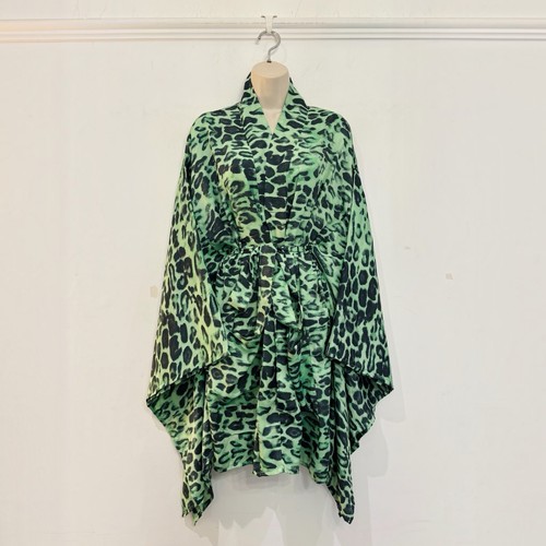 Short green leopard print - short,