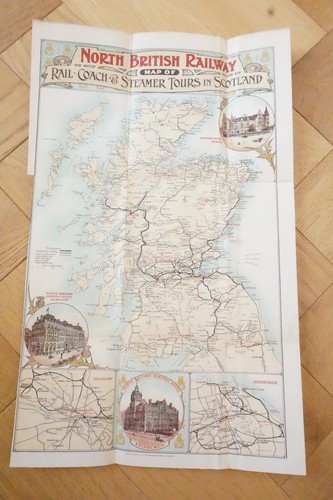 1914 north british railway - railway, map