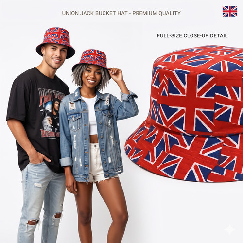 Union jack bucket hat - hat, england