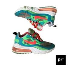 NIKE AIR MAX React 270 Running Shoes Green & Crimson Flash Size 4 UK / EU 37.5
