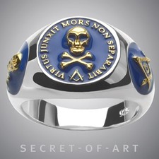 Masonic Ring for Freemason 925