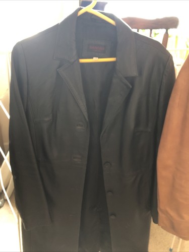 Long black leather jacket - long,
