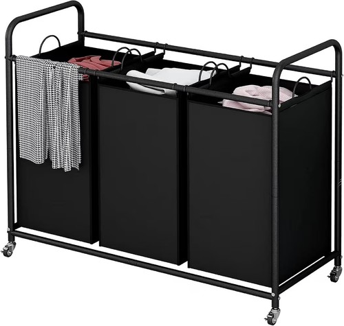 Bag laundry hamper cart - 3-bag,