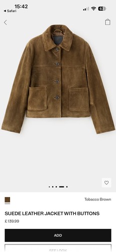 Mango brown suede leather - suede,