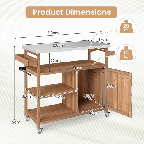 Outdoor potting bench with - outdoor,