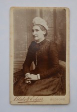 CDV OF VICTORIAN LADY IN WHITE
