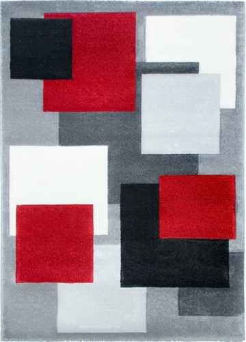 Red rug runner - rug, abstract