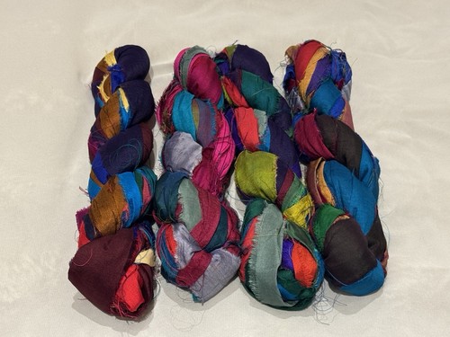 Sari silk ribbon yarn 100g - ribbon,