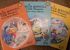 A HILDA BOSWELL LITTLE TREASURY rare original childrens book set x 3 1980 art