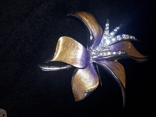 Large flower brooch calla lily - large,