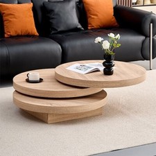 Triplo Round Wooden Rotating