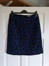 SEASALT Navy Blue Floral Corduroy "Ferry Crossing Skirt" Size 12 100% Cotton