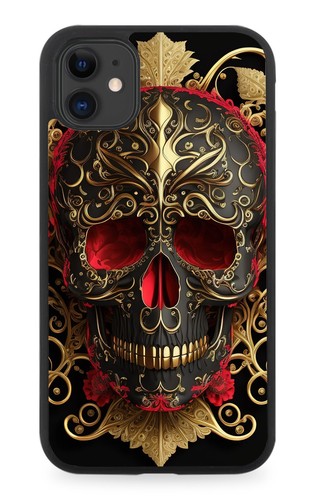 Golden flower skull - flower,