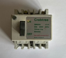 Crabtree 80A RCCB RCD MAIN SWITCH SB6000