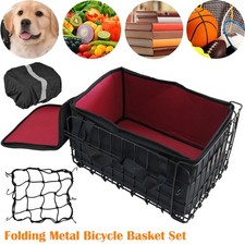 Bike Basket Metal Back Folding