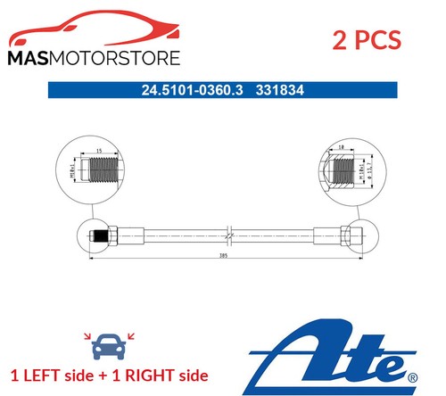 Brake hose line pipe front - hose,