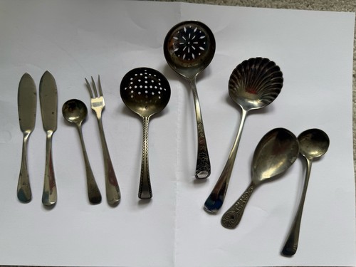 Antique silver plated cutlery - antique,
