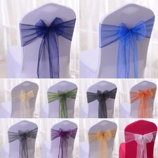 100-25pcs Organza Sashes Chair