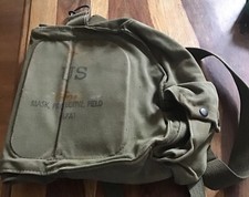 Vintage USA Vietnam War Military Protective Field Canvas Small Backpack M17a1