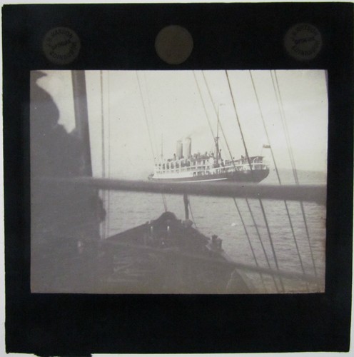 Glass magic lantern slide - glass,