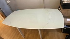 DWELL Lexington Extending Dining Table, White glass Ex Display £699