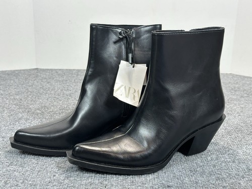 Zara genuine leather ankle - genuine,