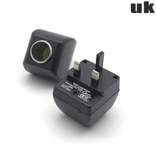 UK PLUG Car Charger Lighter Socket 220V Mains Plug to 12V Car Charger Adapter 