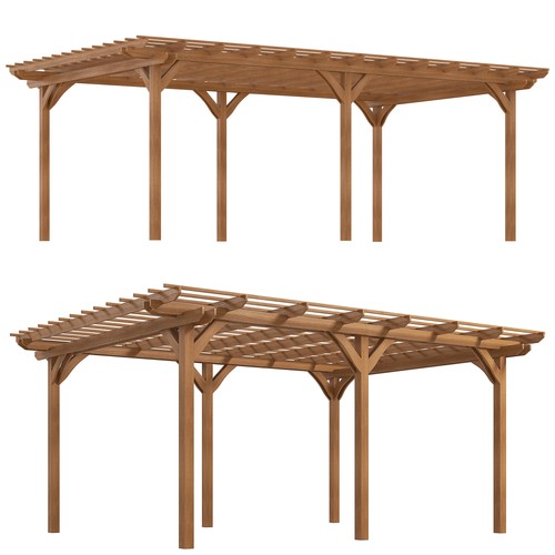 Outsunny wooden pergola - outsunny,