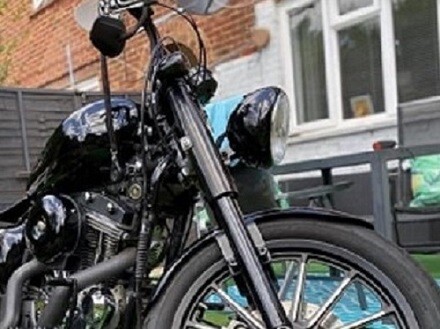 Black motorcycle - black,