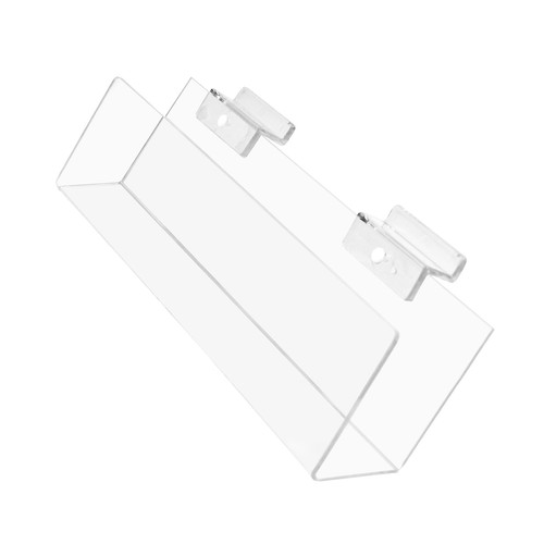 Acrylic slatwall angled shelf - angled,