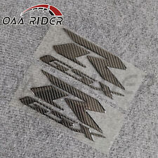 2Pcs Carbon Fiber Emblem Tank Sticker Decal For Suzuki GSXR1000 GSXR600 GSXR750