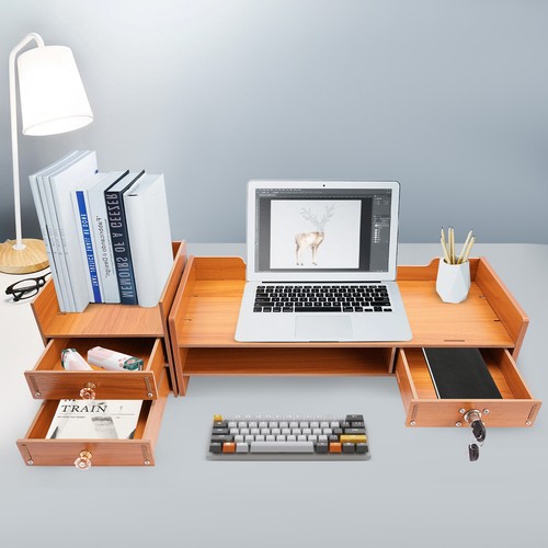 Office wood desk organizer - office,
