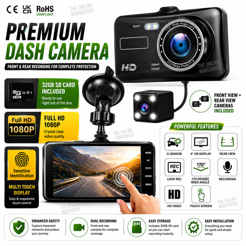 Inch car dashcam camera - car,