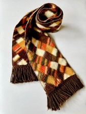 Vintage 1970s scarf - scarf, checkered