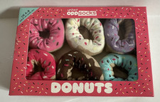 United Oddsocks Donuts Everyday Women Size 4-8 UK Six Socks All Odd Gift Box